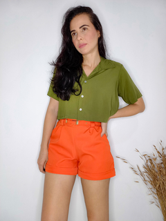 Camisa cropped botão Samanta - loja online