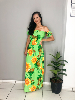 Vestido longo ciganinha estampado - comprar online