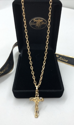 Corrente Cartier Masculina Com Crucifixo Em Ouro 18kl/750 - comprar online