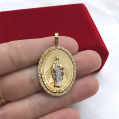 Pingente de Nossa Senhora Das Graças Em Ouro 18k/750