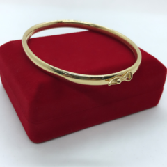 Bracelete Abaulado Oval em Ouro 18k/750 - Design Joias