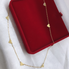 Colar com Corações na Corrente Cartier em Ouro 18k/750 - comprar online