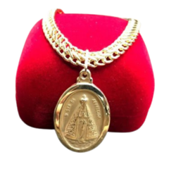 Pingente Medalha Nossa Senhora Aparecida Em Ouro 18kl/750 - Design Joias