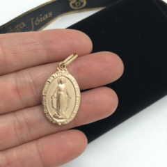 Pingente Medalha de Nossa Senhora das Graças em Ouro 18kl/750 - Design Joias