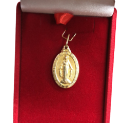 Pingente Medalha de Nossa Senhora das Graças em Ouro 18kl/750 - Design Joias