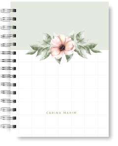 Caderno Floral Green