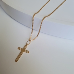 Corrente Ouro 18k e Pingente Crucifixo 60cm - comprar online