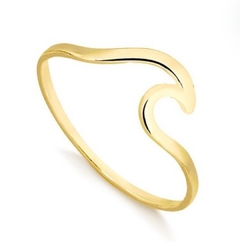 Anel onda ouro 18k