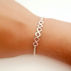 Pulseira infinito prata 925