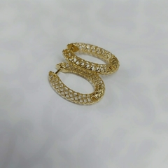 Brinco Oval Mais Que Especial Ouro 18K