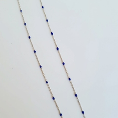 Chocker Fininho Pedras Naturais Prata 925