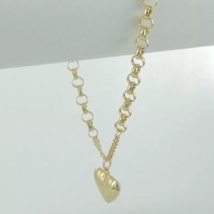 Pulseira Ouro 18k com pingente Coração