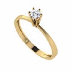 Anel solitario Ouro 18K