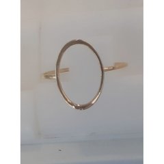 Anel Vazado Oval Ouro 18k