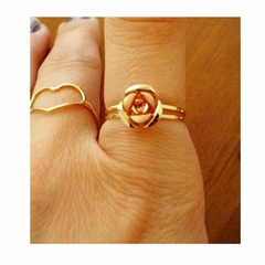 Anel Ouro 18k com pétalas em Ouro Rosé. - comprar online