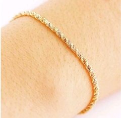 Pulseira de Ouro 18k Tricolor 19cm - comprar online