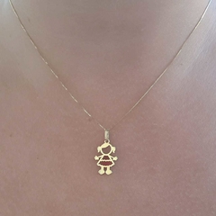 Colar Pingente Menina Ouro 18K - comprar online