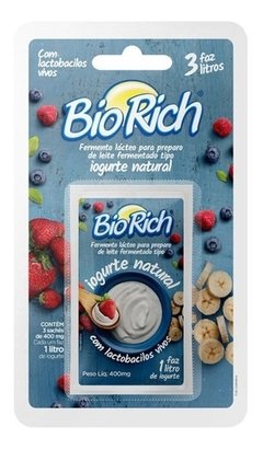 Bio Rich® - Iogurte Natural 3 sachês 400mg