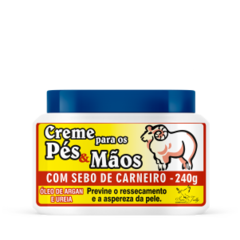 Creme para os Pés e Mãos com Sebo de Carneiro 240g San Jully