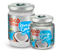 Óleo de Coco EXTRA VIRGEM - COCOSHOW 200ml e 500ml - COPRA Sem Sabor