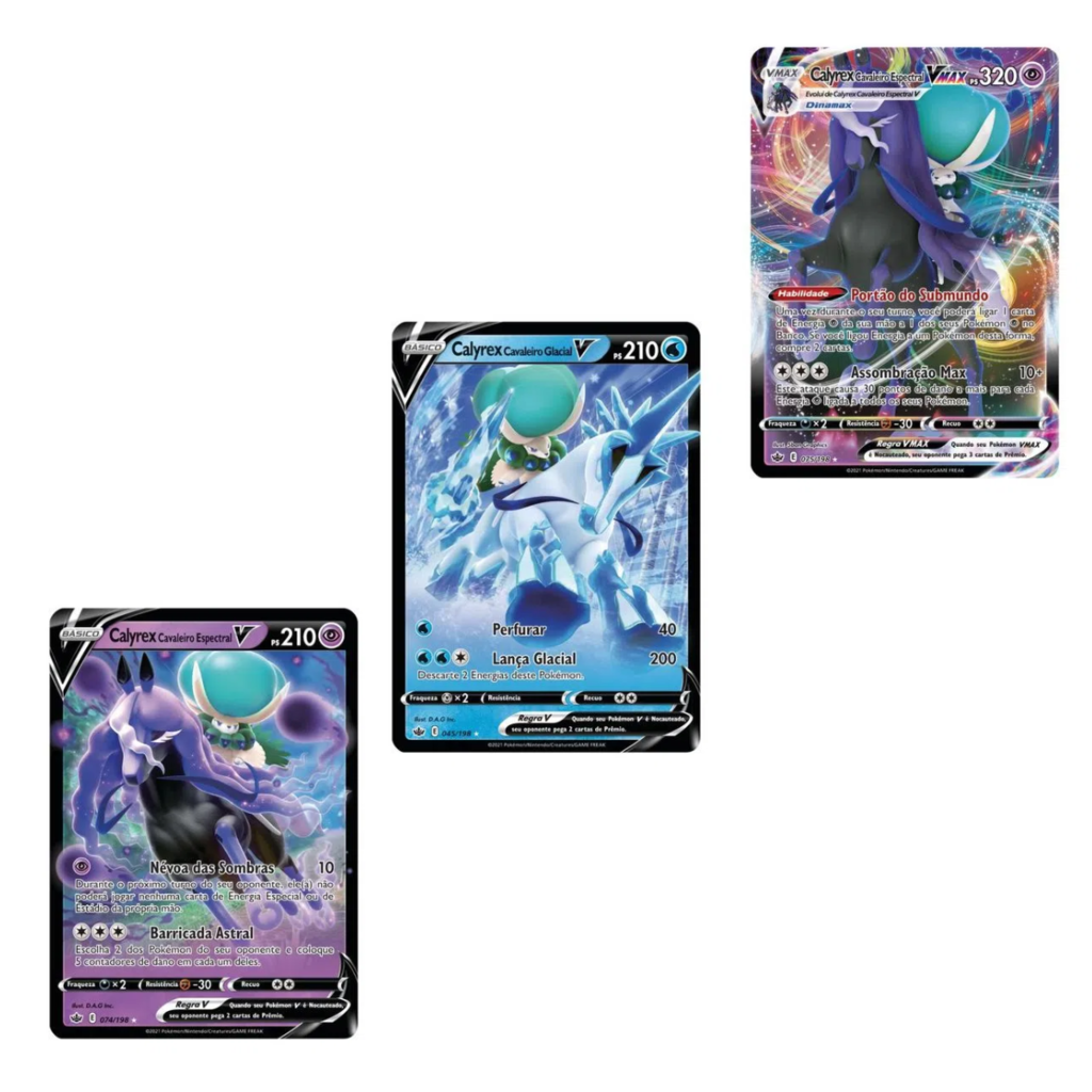 Pokemon TCG: Ice Rider Calyrex V Box : : Brinquedos e