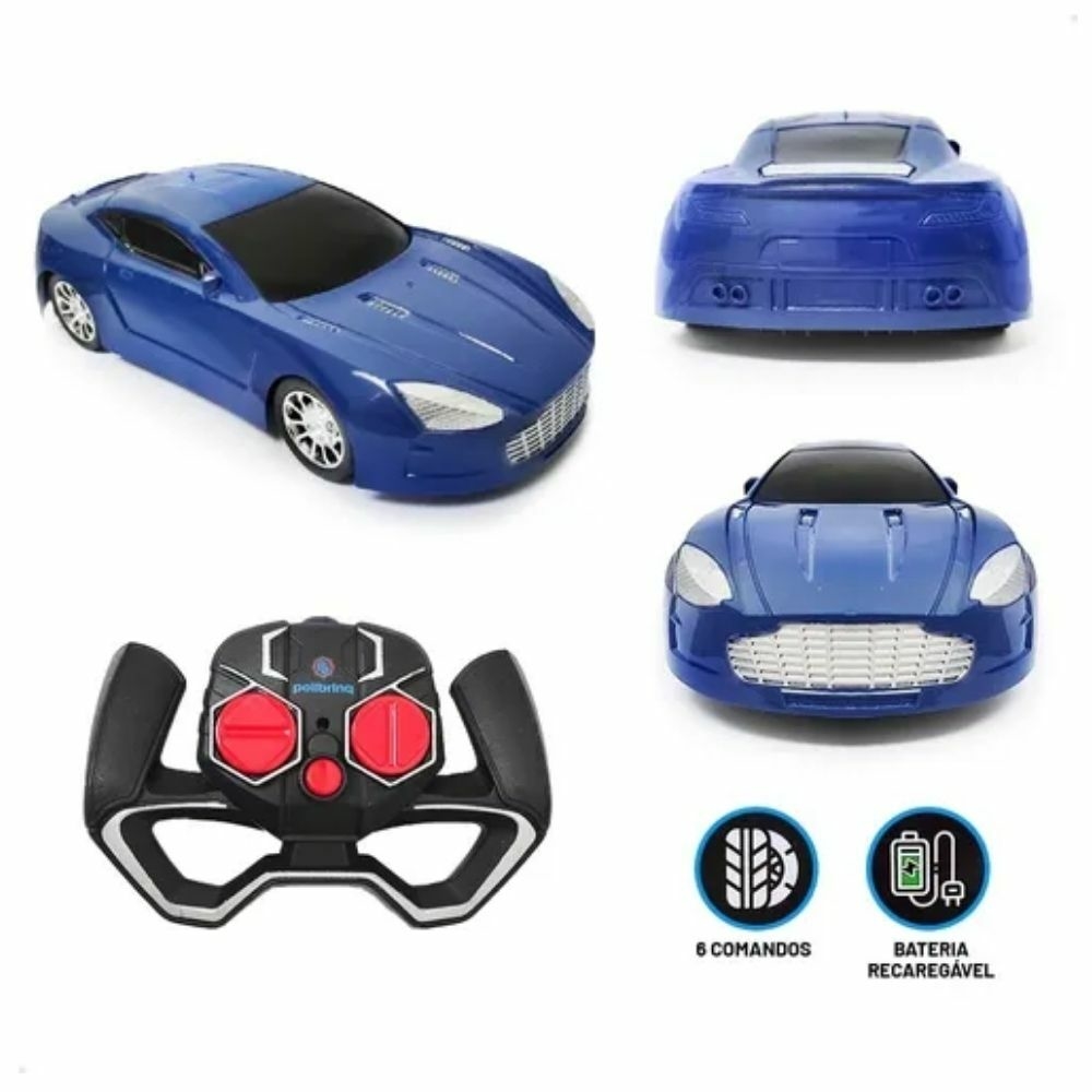 Carrinho De Controle Remoto Brinquedo Ultra Carro 6 Comandos - Polibrinq