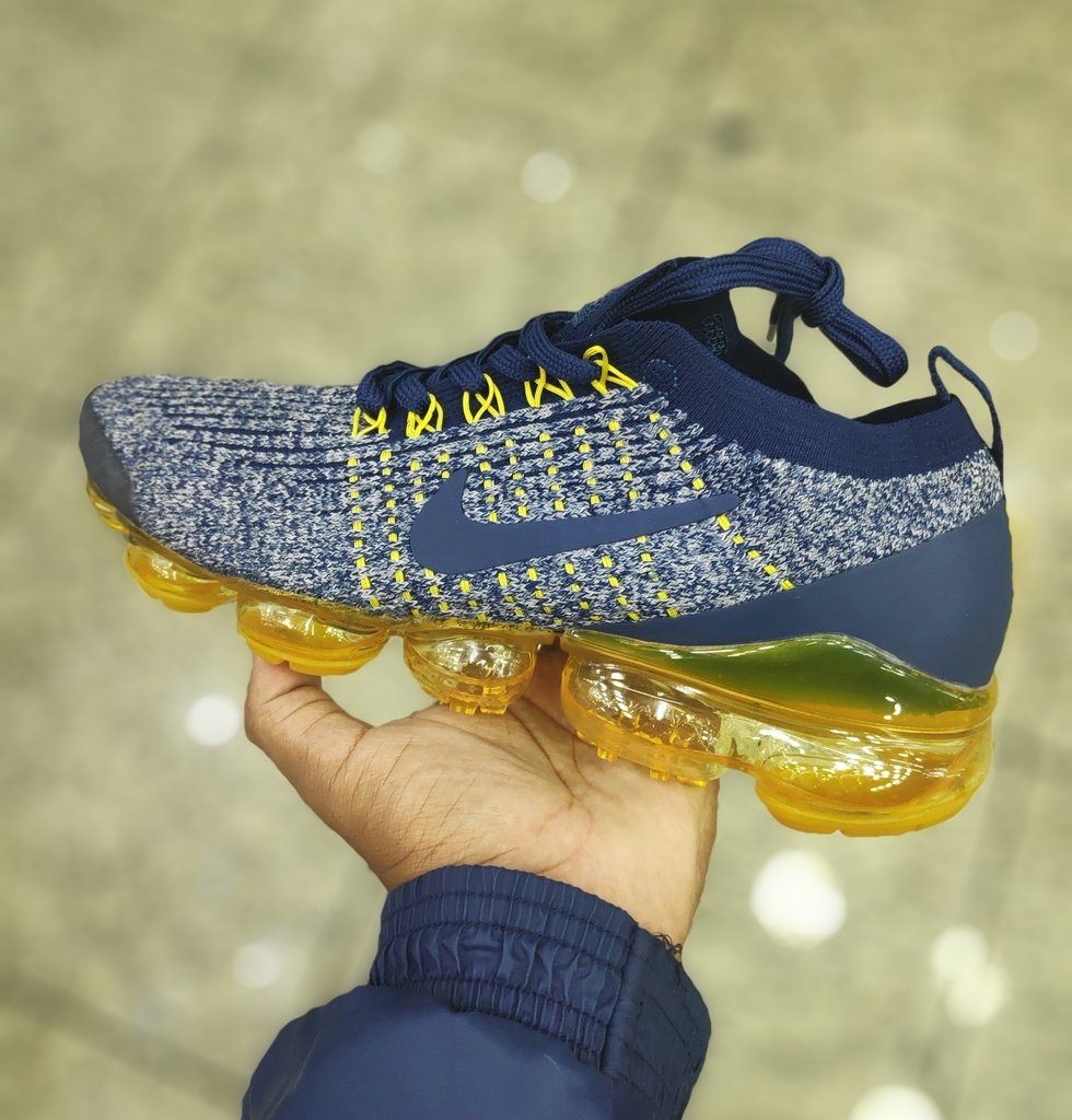 Fashion vapor max azul e preto