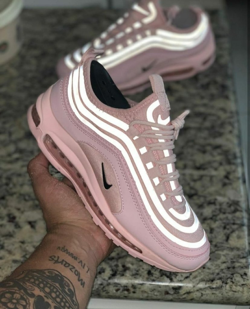 Tênis fashion nike air max 97 rosa feminino