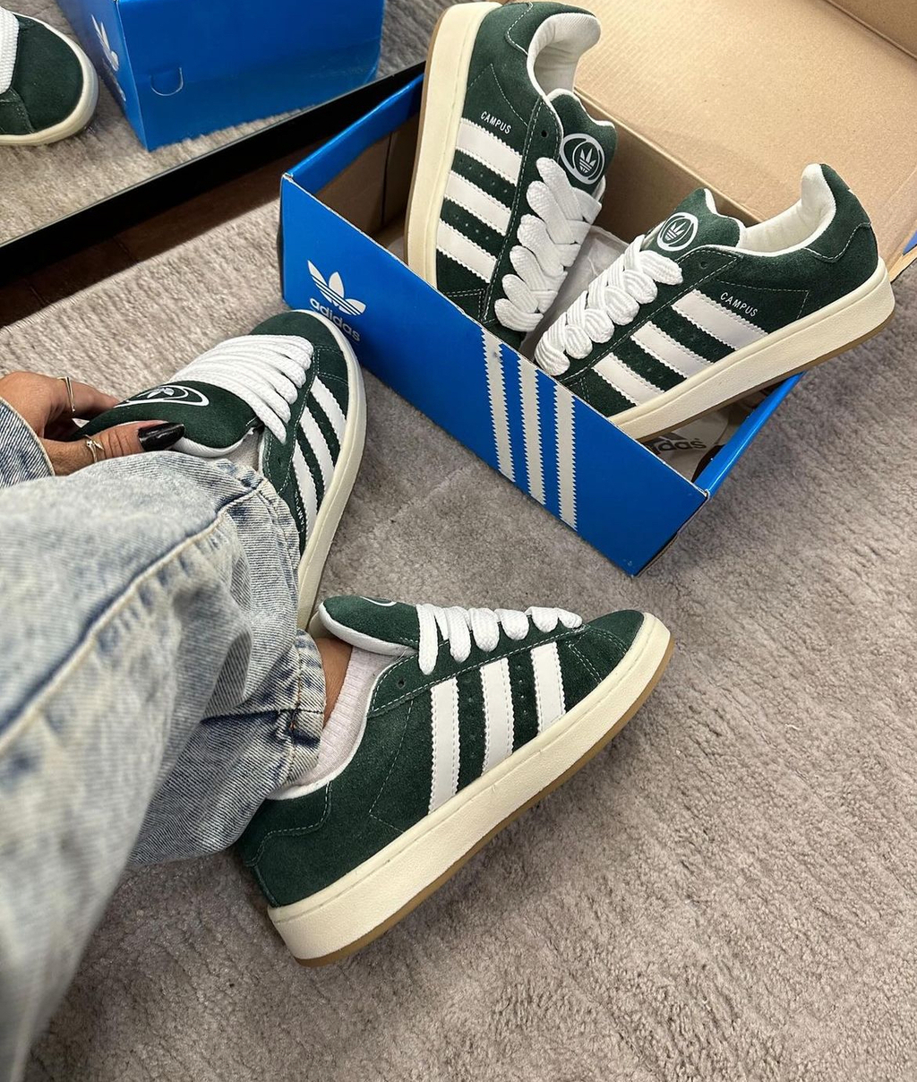 Adidas campus verde militar best sale