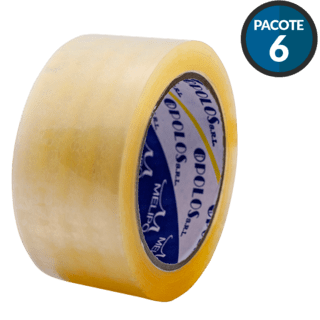 Fita Adesiva Transparente 48mm x 100m (Pacote com 6 unidades)