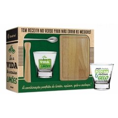 Conjunto Kit Caipirinha Com Copo, Socador, Colher e Tábua