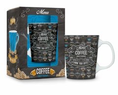 Caneca Porcelana Premium - Menu Coffee