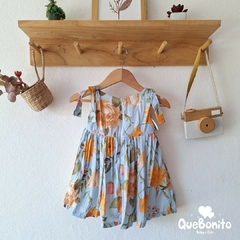 Vestido "Viena" Fondo celeste - comprar online