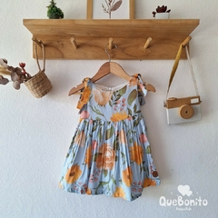 Vestido "Viena" Fondo celeste