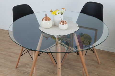 Juego de mesa escandinava y sillas oslo para living