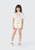 Conjunto Infantil Menina Curto Estampado Hering - Off white