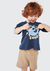 Camiseta Infantil Menino Toddler Com Estampa Interativa Hering - Azul - loja online