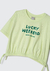 Blusa Infantil Menina Manga Curta Amarração Hering - Verde - Gika Baby