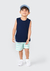 Shorts de Moletom Infantil Menino Toddler Estampado Hering - Azul