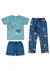 Pijama Infantil 3 Peças Dinossauro Meia Malha Malwee - Azul