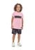 Conjunto Infantil Camiseta e Bermuda Masculina Kamylus - Rosa