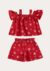 Conjunto Infantil Menina Blusa e Shorts Em Viscose Malwee - Vermelho - comprar online