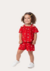 Conjunto Infantil Menina Blusa e Shorts Em Viscose Malwee - Vermelho