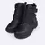 Bota Coturno Feminino Duda Velcro Triplo Glitter Pampili - Preta - comprar online