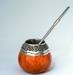 Mate de calabaza cincelado