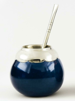 Mate azul con volados