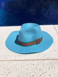 Chapéu Panamá Turquesa Básico - comprar online