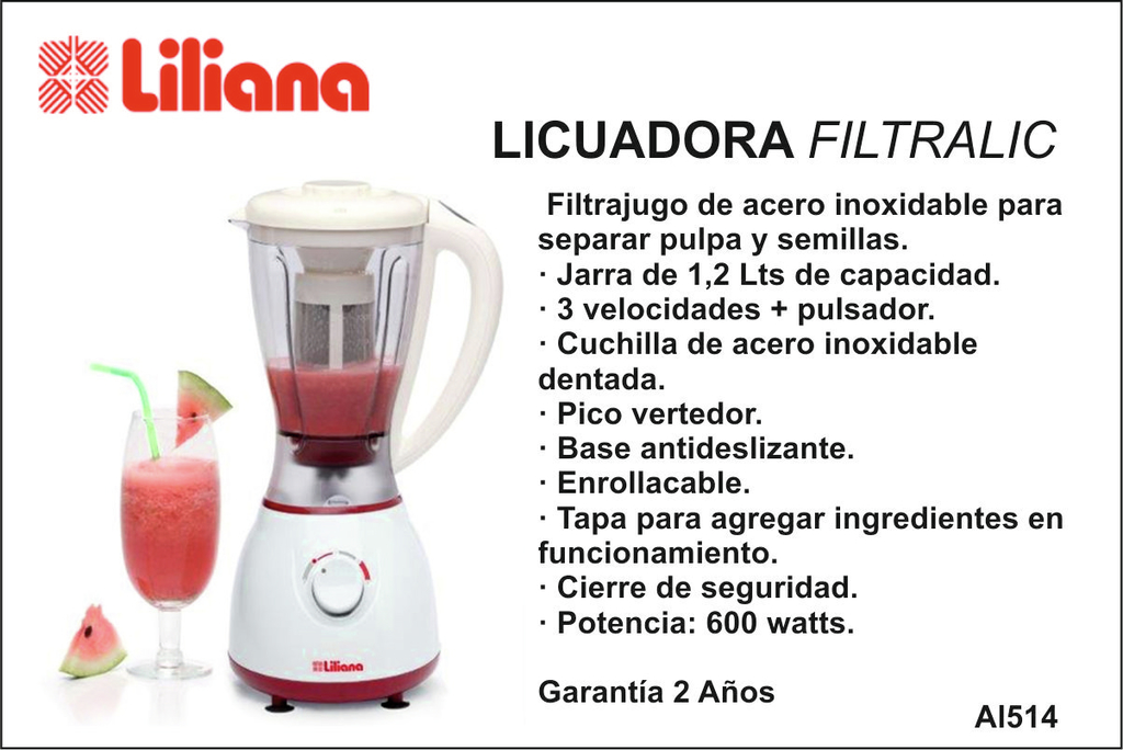 Licuadora liliana filtralic new arrivals