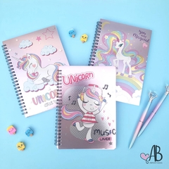 CUADERNO UNICORNIO METALIZADO