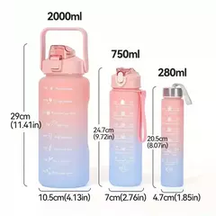 BOTELLA MOTIVACIONAL SET X3 COLOR - Ab importados